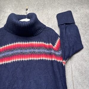 Gap Women's Wool Turtleneck Sweater Chunky Knit Apres‎ Ski Winter Style Large